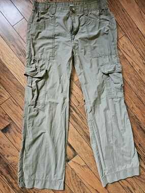 Old Navy Olive Wide-Leg Cargo Pants